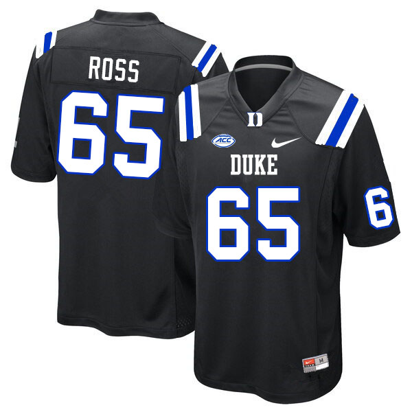 Men #65 Colin Ross Duke Blue Devils College Football Jerseys Sale-Black - Click Image to Close